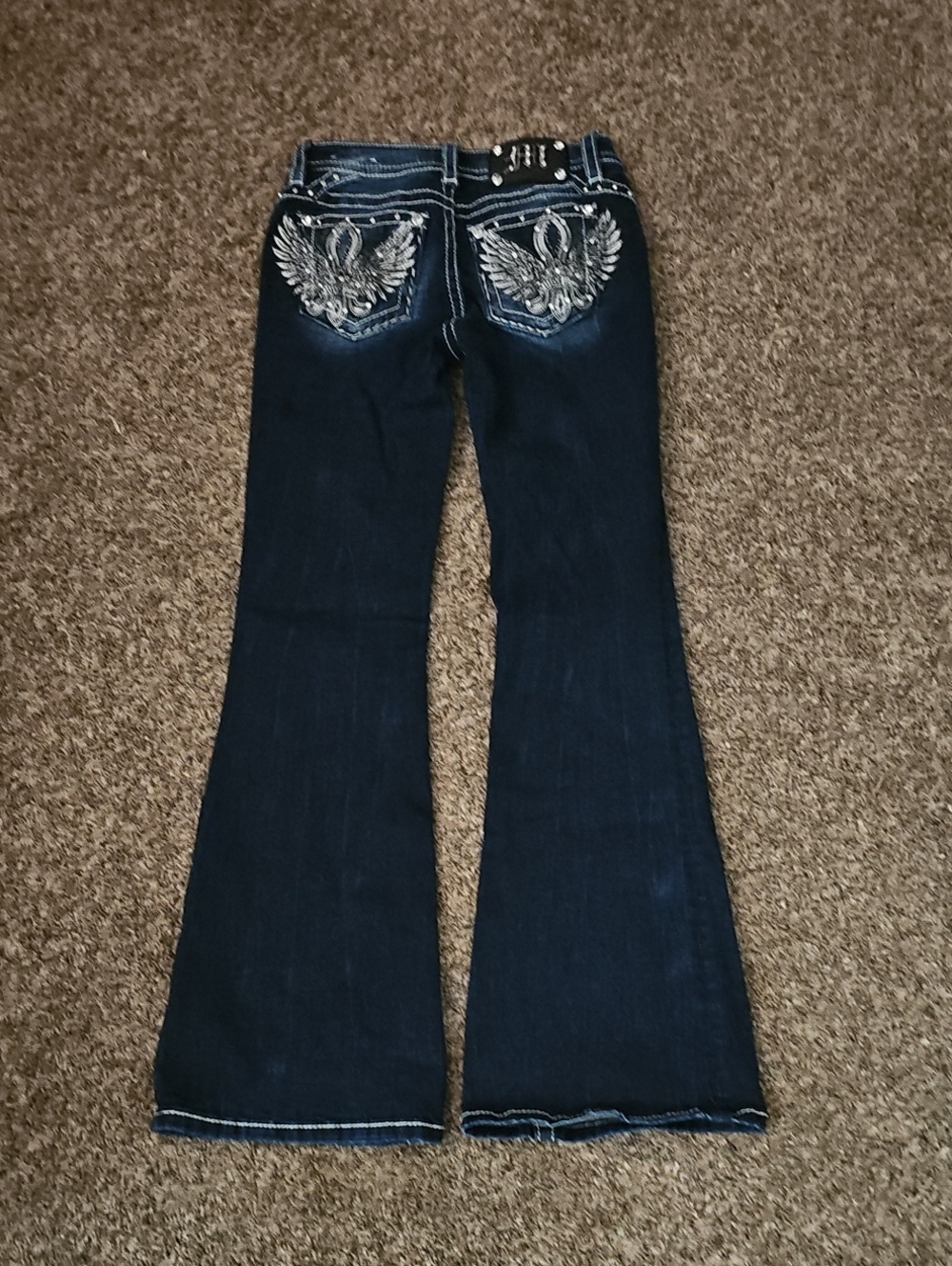 Miss Me Womens Low Rise Flare Jeans!! Like New, Gorgeous! Sz 24/30